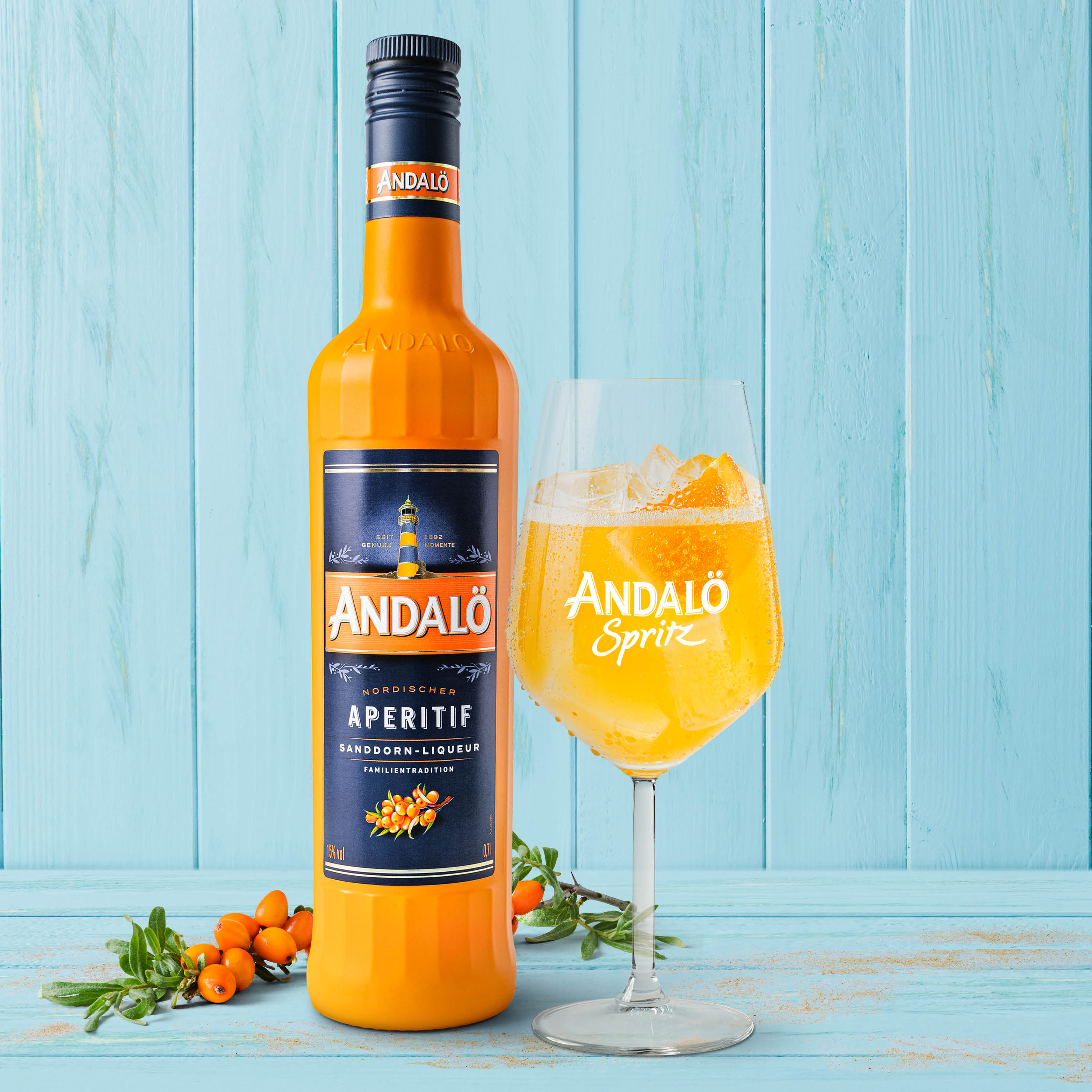 Andalö– Nordischer Sanddorn Aperitif für Spritz & Cocktails