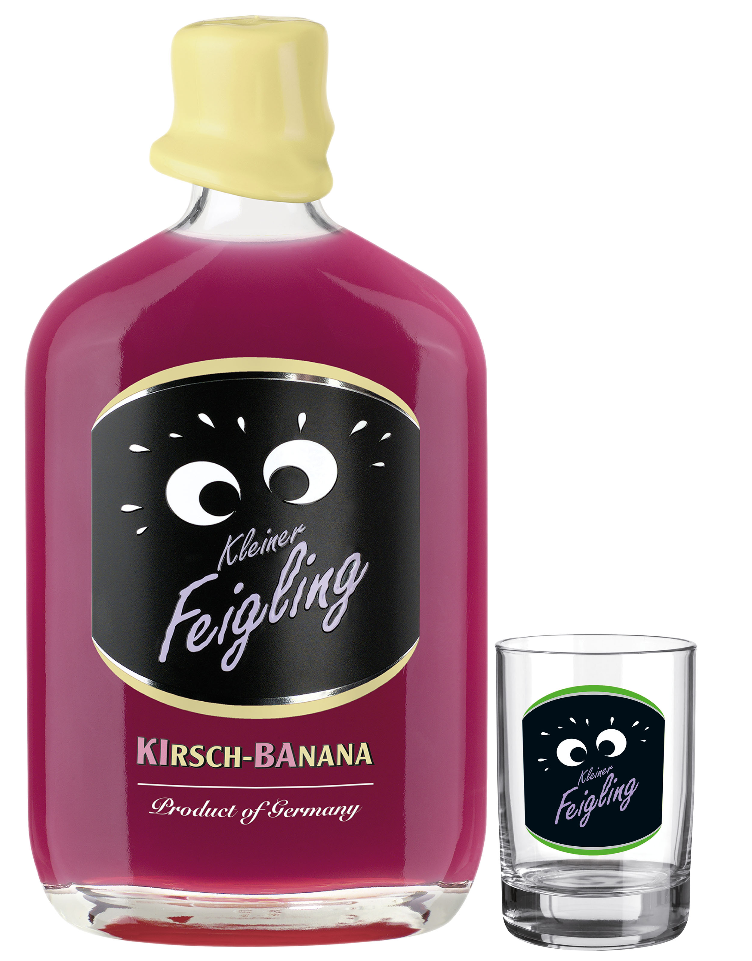 Kleiner Feigling Kirsch-Banana + Shot-Glas