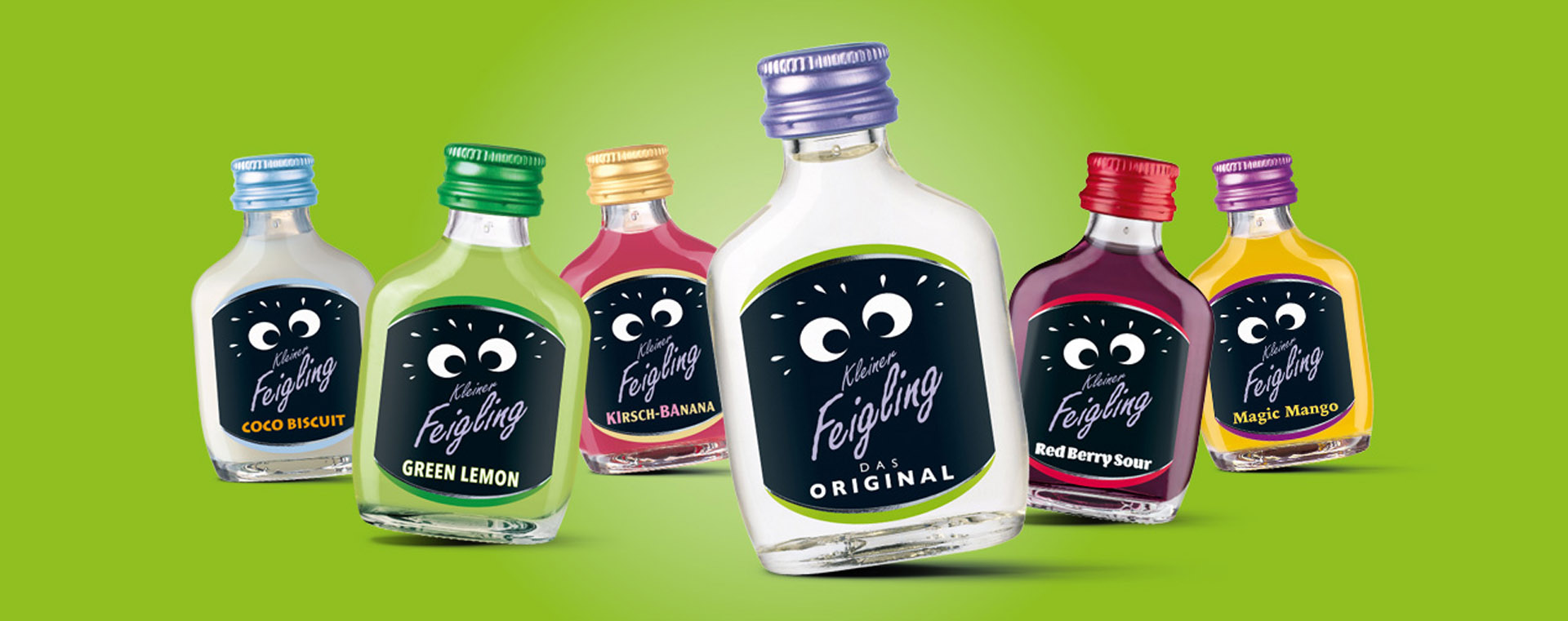 Kleiner Feigling Party-Shots in mehreren bunten Geschmacksrichtungen