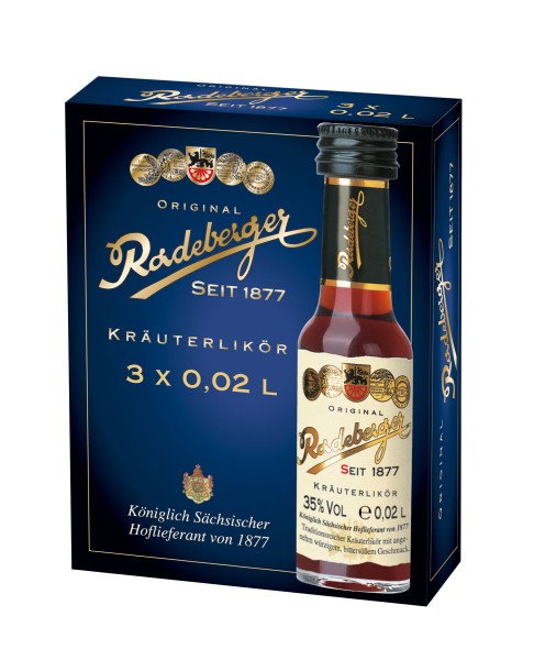 Original Radeberger Kräuterlikör 3x0,02l