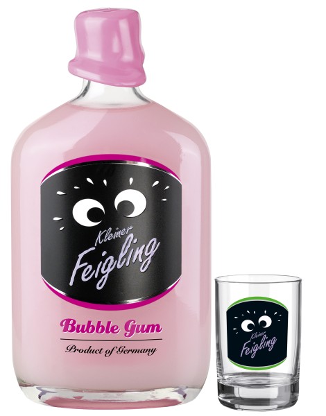 Kleiner Feigling Bubble Gum 0,5l + Shot-Glas
