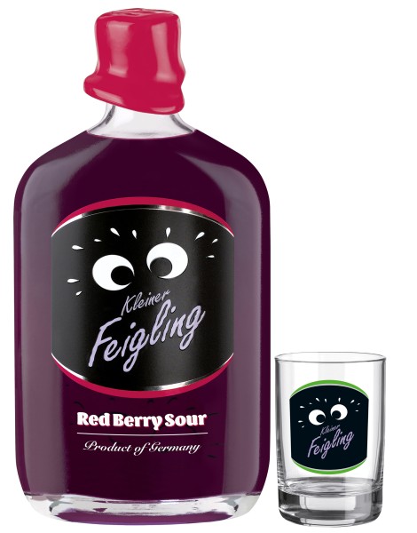 Kleiner Feigling Red Berry Sour 0,5l + Shot-Glas